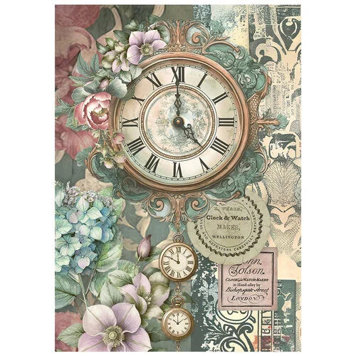 Stamperia - Gardens Of Time - A6 Mini Rice Paper - 8 Sheets