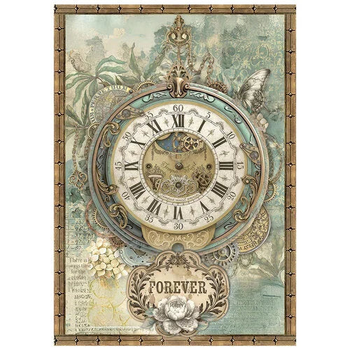 Stamperia - Gardens Of Time - A6 Mini Rice Paper - 8 Sheets