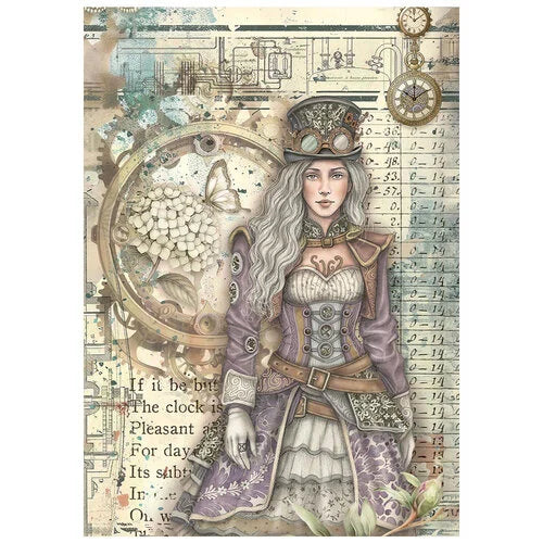 Stamperia - Gardens Of Time - A6 Mini Rice Paper - 8 Sheets