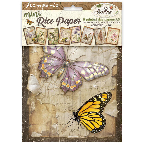 Stamperia - All Around - A6 Mini Rice Paper - 8 Sheets