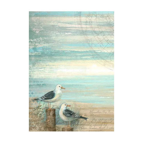 Stamperia - Sea Land Collection - A6 Rice Paper - Backgrounds