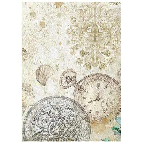 Stamperia - Gardens Of Time - A6 Rice Paper - Backgrounds - 8 Pack