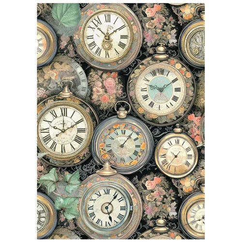 Stamperia - Gardens Of Time - A6 Rice Paper - Backgrounds - 8 Pack
