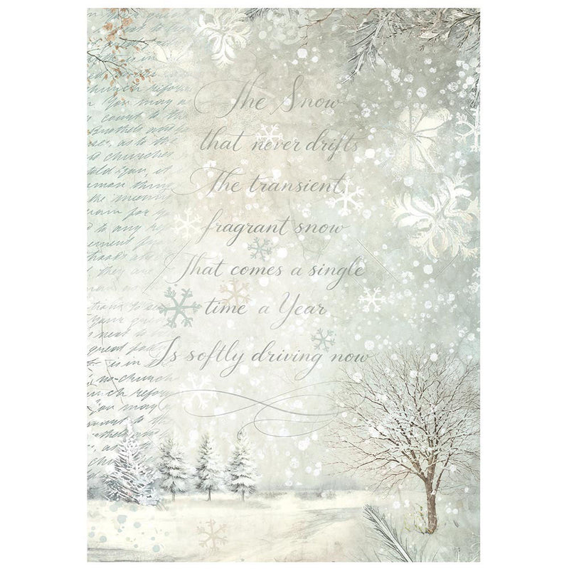 Stamperia - White Christmas - A6 Rice Paper - 8 Pack