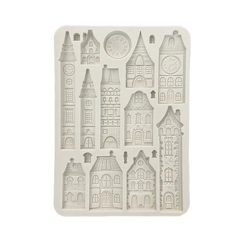 Stamperia - Gear up for Christmas Collection - Moulds - Cozy Houses