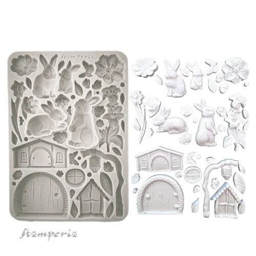 Stamperia - Moulds - Rabbit and Flowers