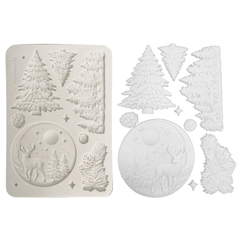 Stamperia - Silent Night - Moulds - Christmas Winter Landscape