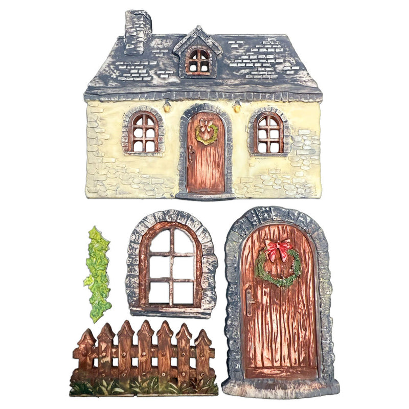 Stamperia - White Christmas - Moulds - Christmas Cottage