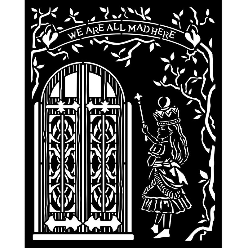 Stamperia - Alice Forever Collection - Stencils - Alice Door