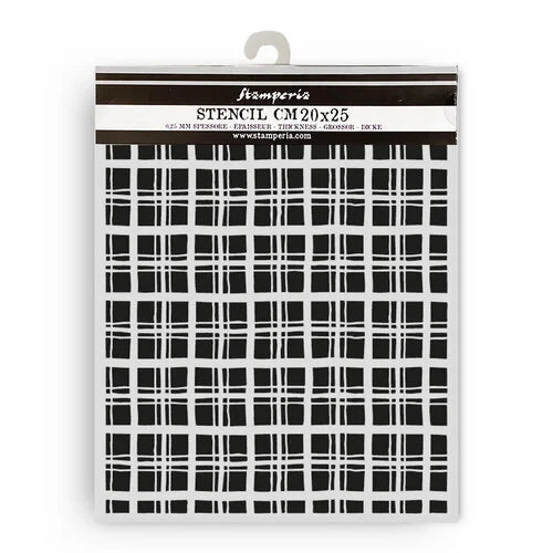 Stamperia - Whispering Woods - Stencils - Tartan Pattern