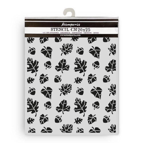 Stamperia - Whispering Woods - Stencils - Leaves and Acorns Pattern