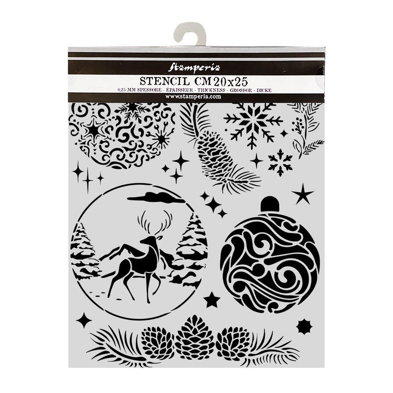 Stamperia - White Christmas - Stencils - Christmas Balls