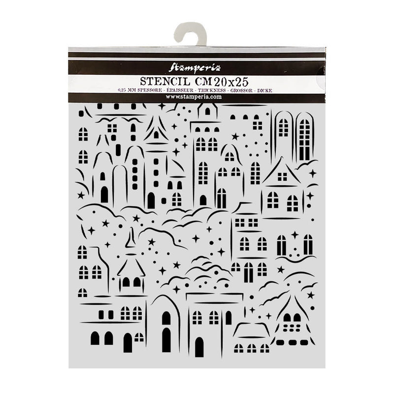 Stamperia - Silent Night - Stencils - Christmas Village