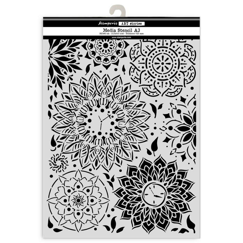 Stamperia - Gardens Of Time - A3 - Art Stories - Stencils - Mandala Pattern
