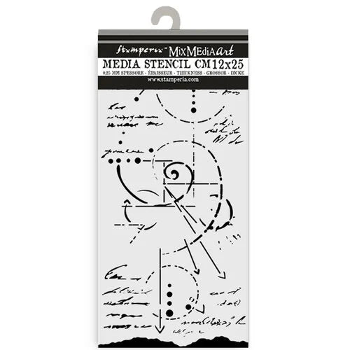 Stamperia - Silent Sea Collection - Stencils - Fossil