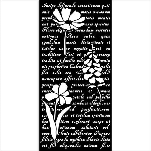 Stamperia - Herbarium Silvae - Stencils - Letter with Flowers