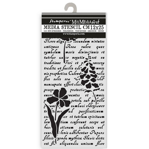 Stamperia - Herbarium Silvae - Stencils - Letter with Flowers
