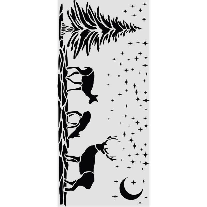 Stamperia - White Christmas - Stencils - Christmas Deers