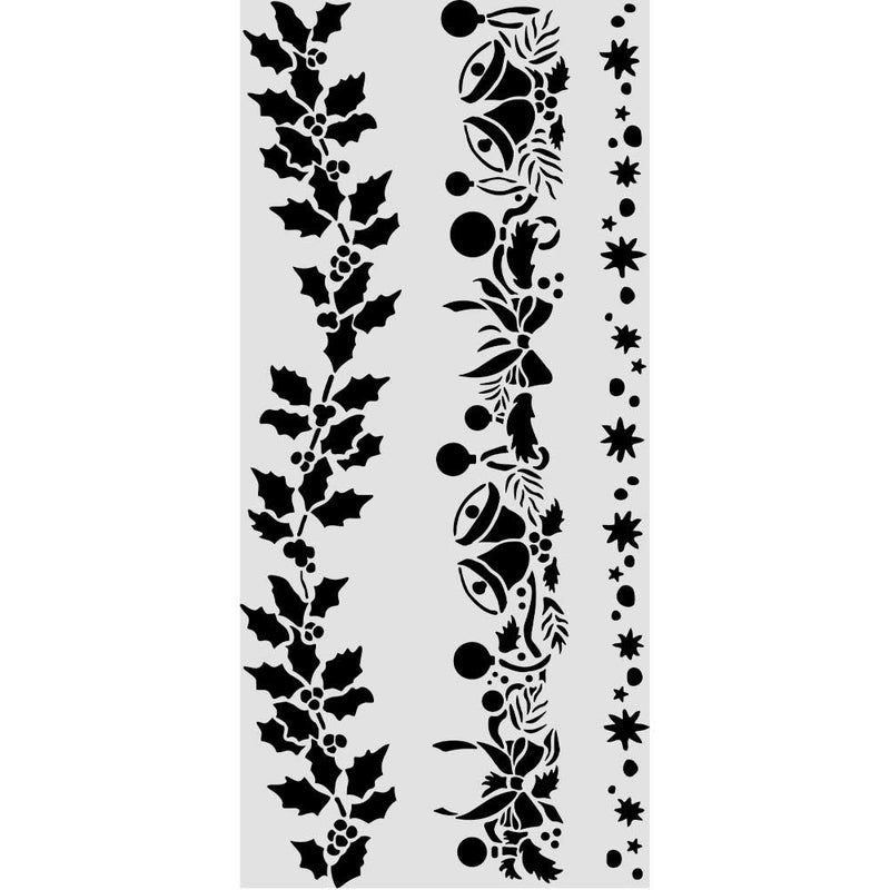 Stamperia - White Christmas - Stencils - Christmas Borders