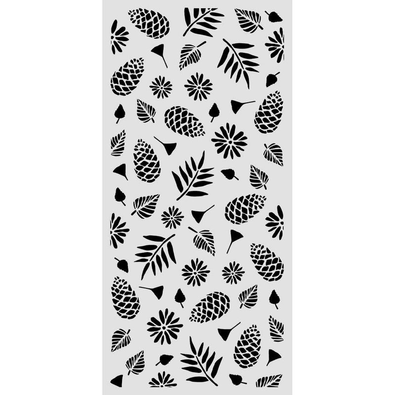Stamperia - White Christmas - Stencils - Christmas Pinecones Pattern