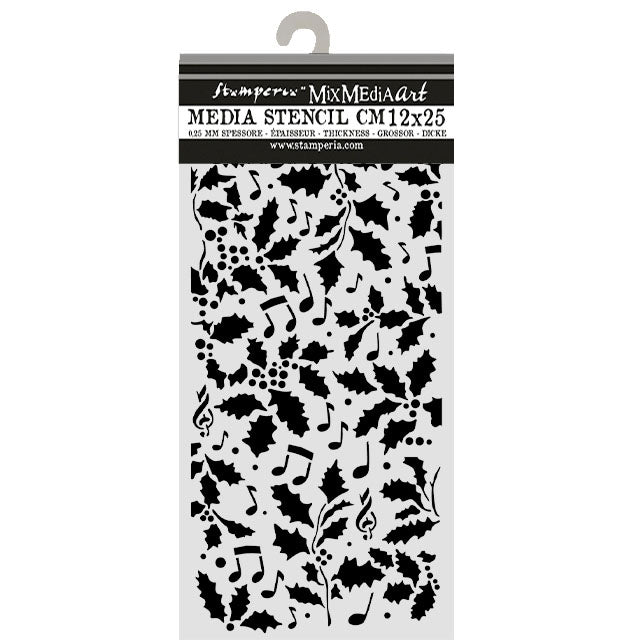 Stamperia - Silent Night - Stencils - Christmas Holly And Leaves