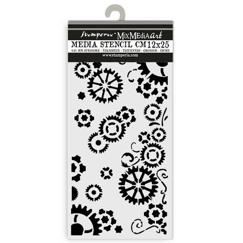 Stamperia - Gear up for Christmas Collection - Stencils - Gears
