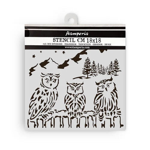 Stamperia - The Owl's House - Stencils - Owls