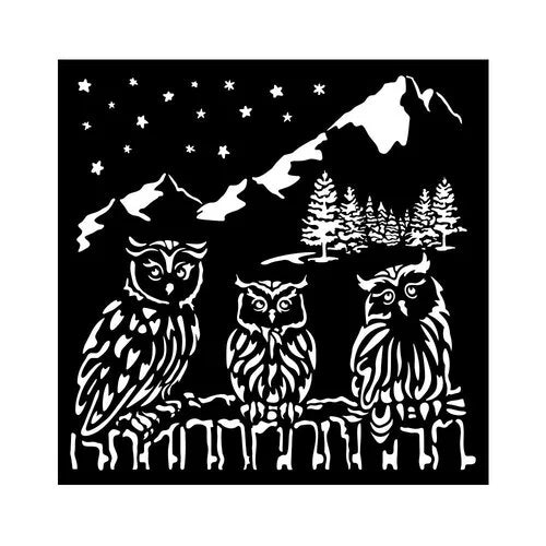 Stamperia - The Owl's House - Stencils - Owls