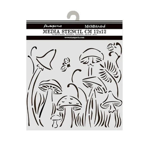 Stamperia - Hidden Grove Collection - Stencils - Mushrooms
