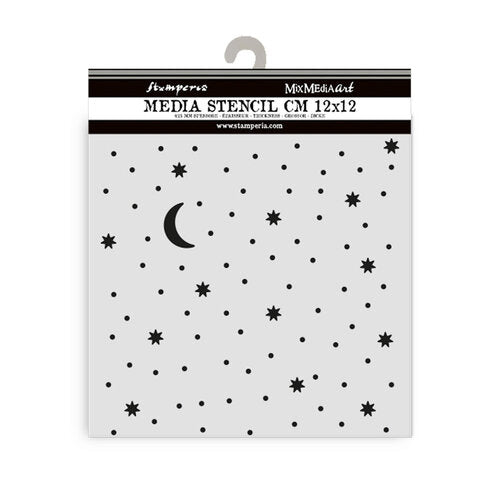 Stamperia - Alice In Christmas Collection - Stencils - Stars and Moon