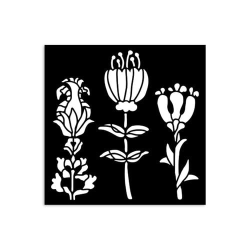 Stamperia - Furry Friends - Stencils - Stylized Flowers