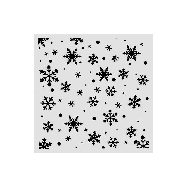 Stamperia - White Christmas - Stencils - Christmas Snowflakes Pattern