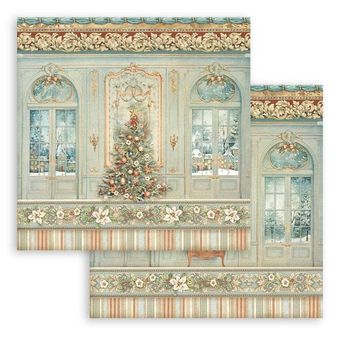 Stamperia - The Nutcracker Christmas Collection - 12 x 12 Double Sided Sheet - Christmas Tree