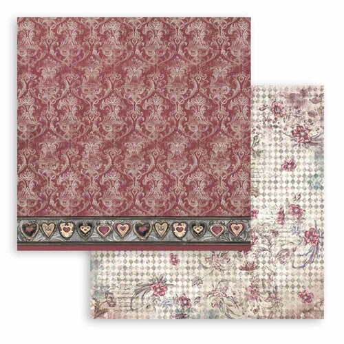 Stamperia - Master Of Magic Collection - 12 x 12 Double Sided Paper - Burgundy Tapestry