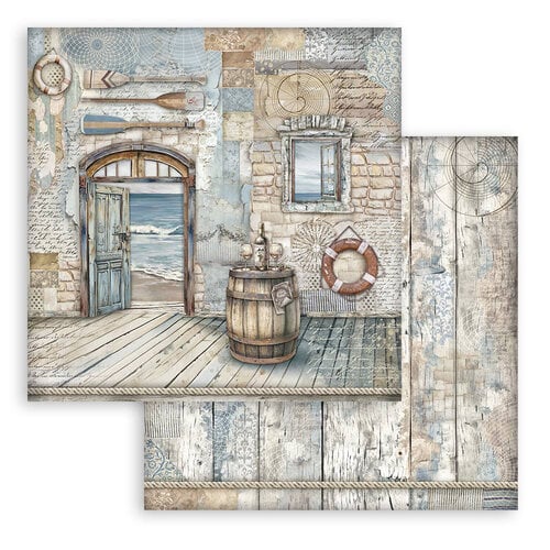 Stamperia - Silent Sea Collection - 12 x 12 Double Sided Paper - Barrel