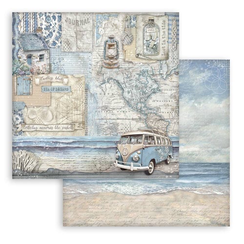 Stamperia - Silent Sea Collection - 12 x 12 Double Sided Paper - Van
