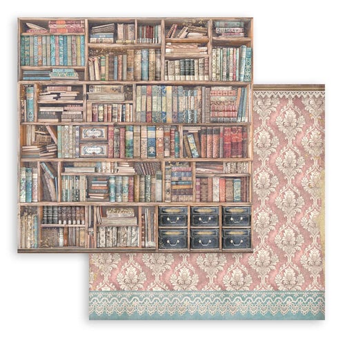 Stamperia - Venice City of Art Collection - 12 x 12 Double Sided Paper - Vintage Books