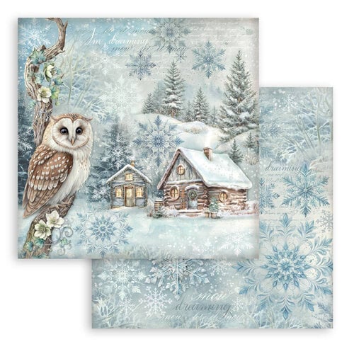 Stamperia - The Owl's House - 12 x 12 Double Sided Paper - Cottage