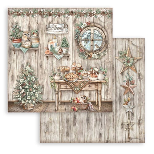 Stamperia - The Owl's House - 12 x 12 Double Sided Paper - Table