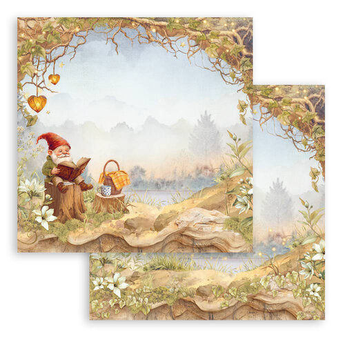Stamperia - Whispering Woods - 12 x 12 Double Sided Paper - Gnome