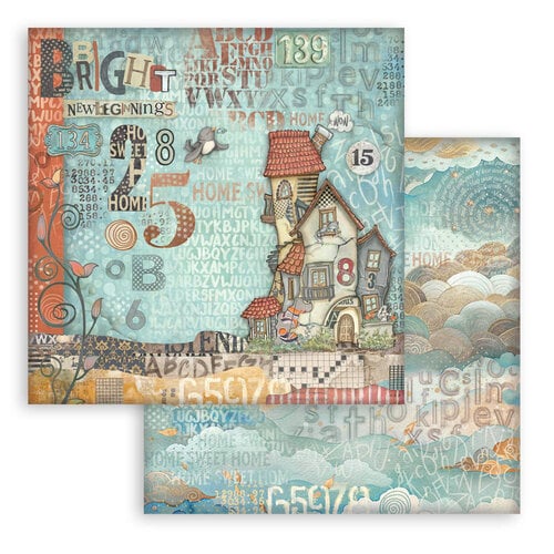 Stamperia - Furry Friends - 12 x 12 Double Sided Paper - House