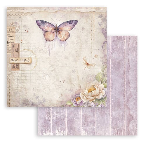Stamperia - Quiet Days - 12 x 12 Double Sided Paper - Butterfly