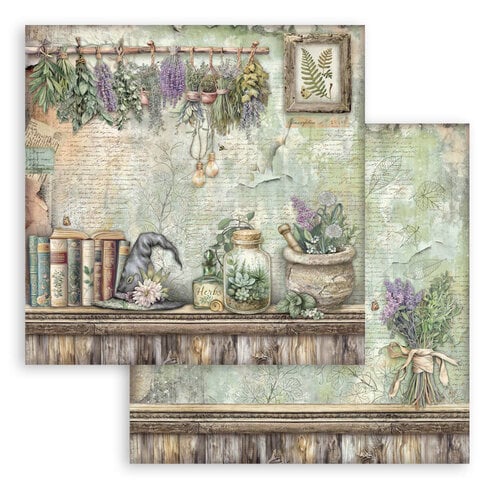Stamperia - Herbarium Silvae - 12 x 12 Double Sided Paper - Lavender