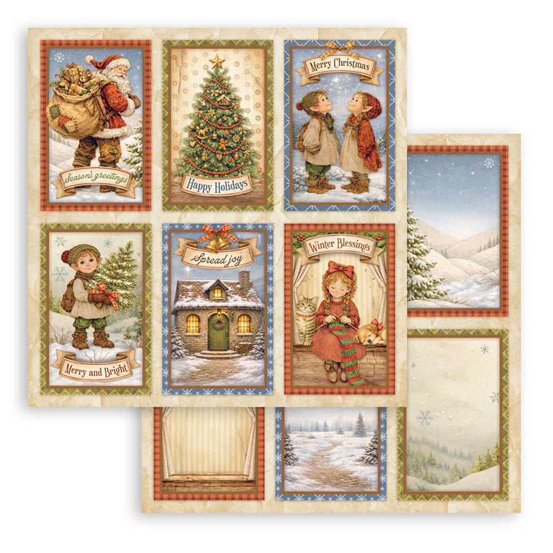Stamperia - Silent Night - 12 x 12 Double Sided Paper - 6 Cards