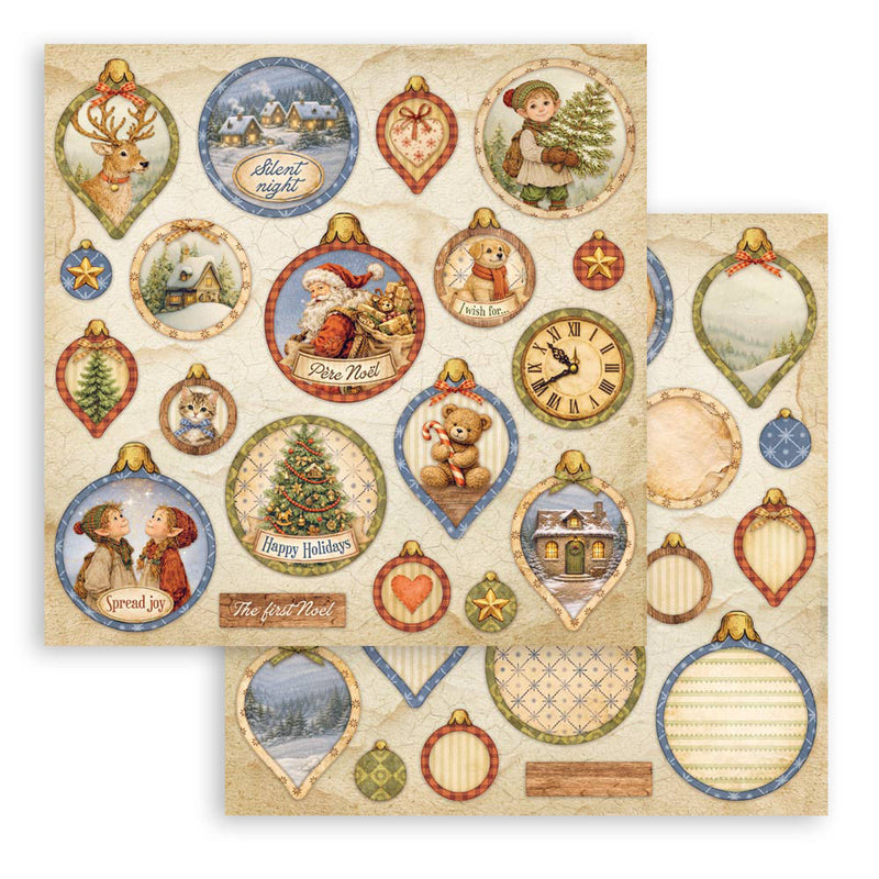 Stamperia - Silent Night - 12 x 12 Double Sided Paper - Balls