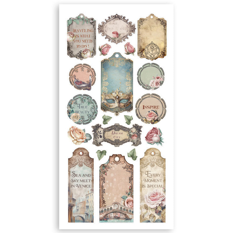 Stamperia - Venice City of Art Collection - Paper Cut-Outs - Double-Face - 4 Sheets