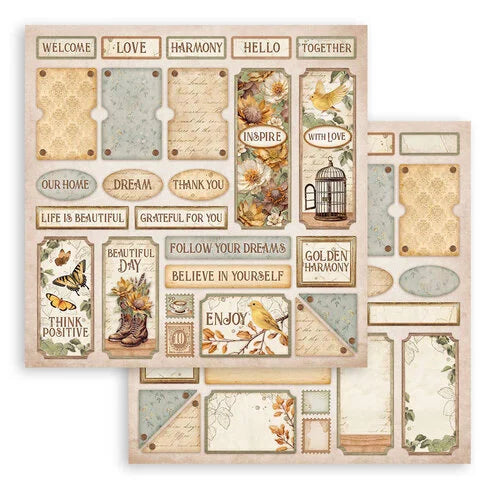 Stamperia - Golden Harmony Collection - 12 x 12 Paper Pad