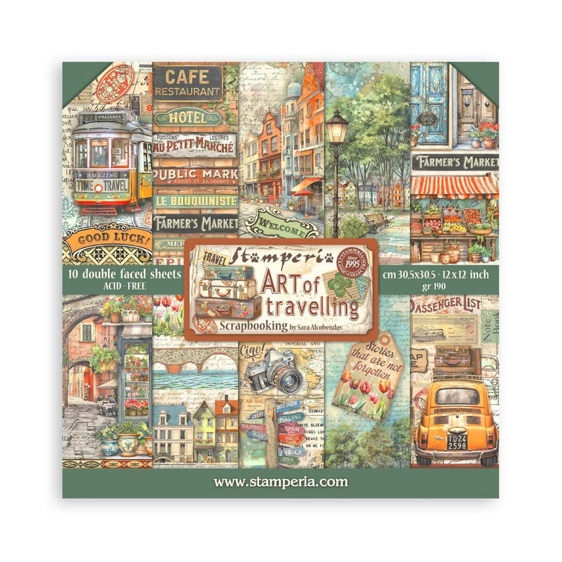 Stamperia - Art of Travelling Collection - 12 x 12 Paper Pad