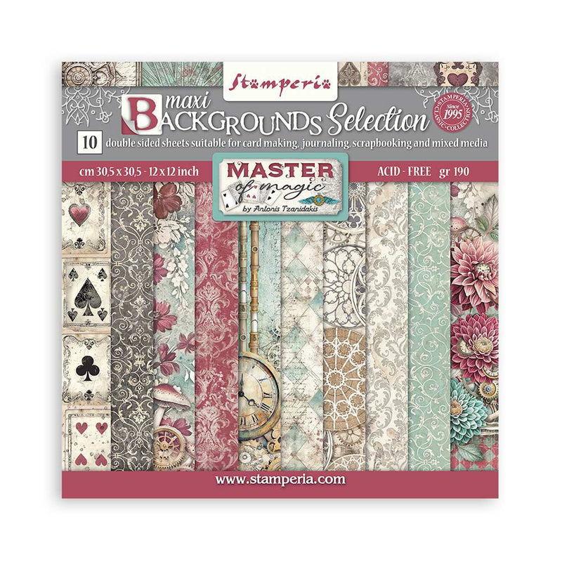 Stamperia - Master Of Magic Collection - 12 x 12 Paper Pad - Backgrounds