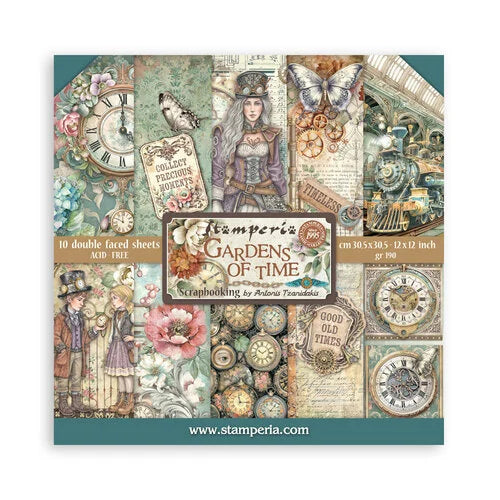 Stamperia - Gardens Of Time - 12 x 12 Paper Pad